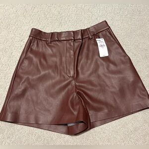 NWT Express Brown Leather Shorts